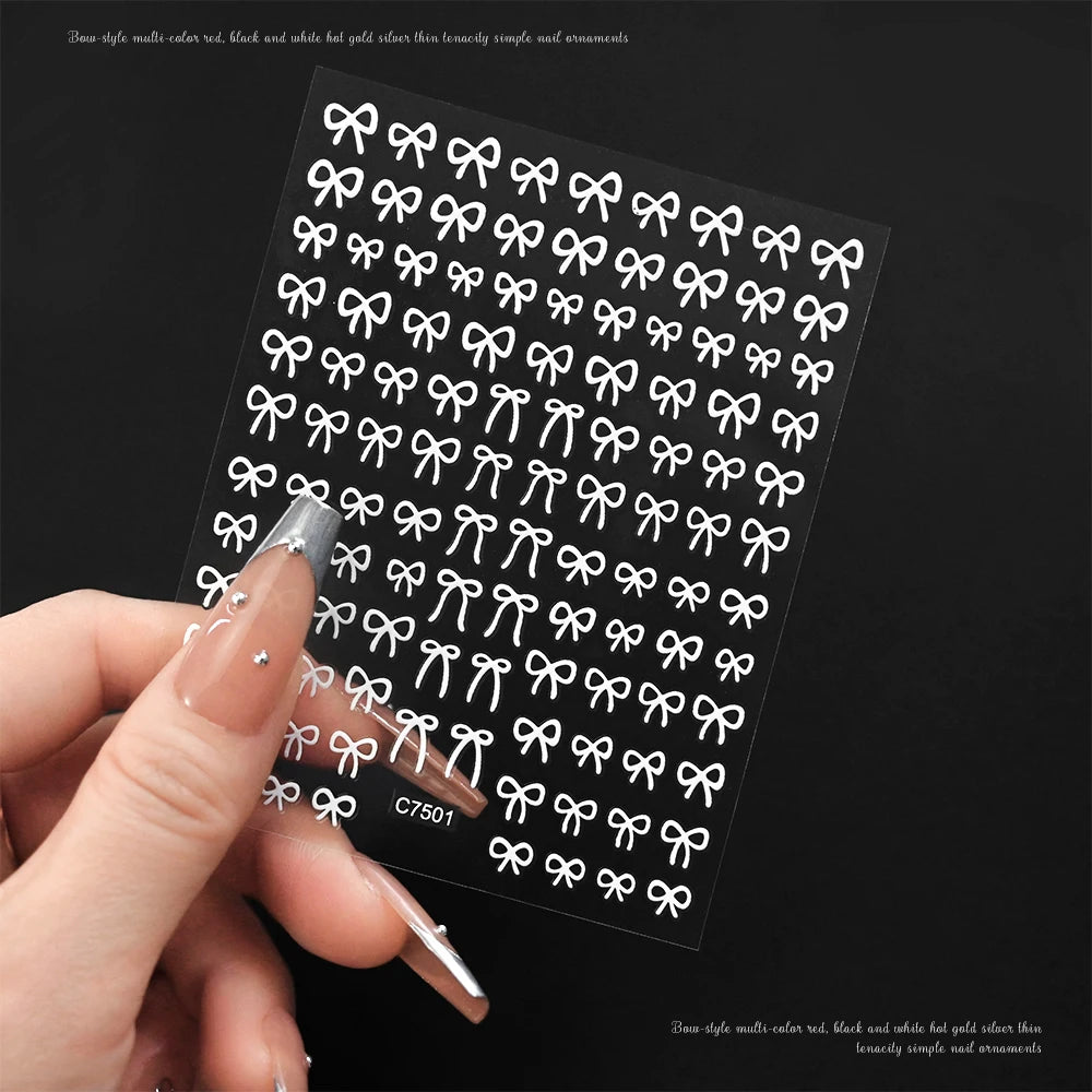 Self-Adhesive 3D Bowknot Nail Stickers for Easy Manicure - Smarsty