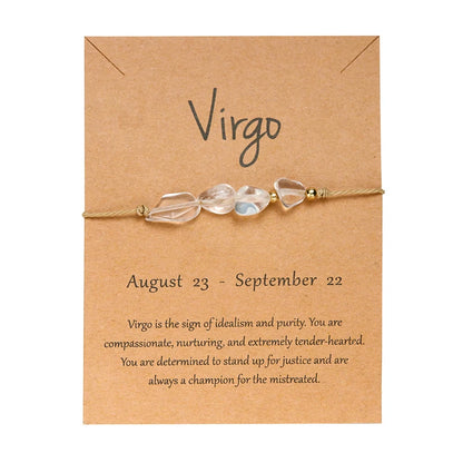 12 Constellation Natural Stone Beads Bracelets for Zodiac Signs - Smarsty