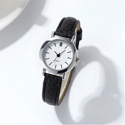Fashionable Small Dial Women’s Quartz Watch with Leather Band - Smarsty