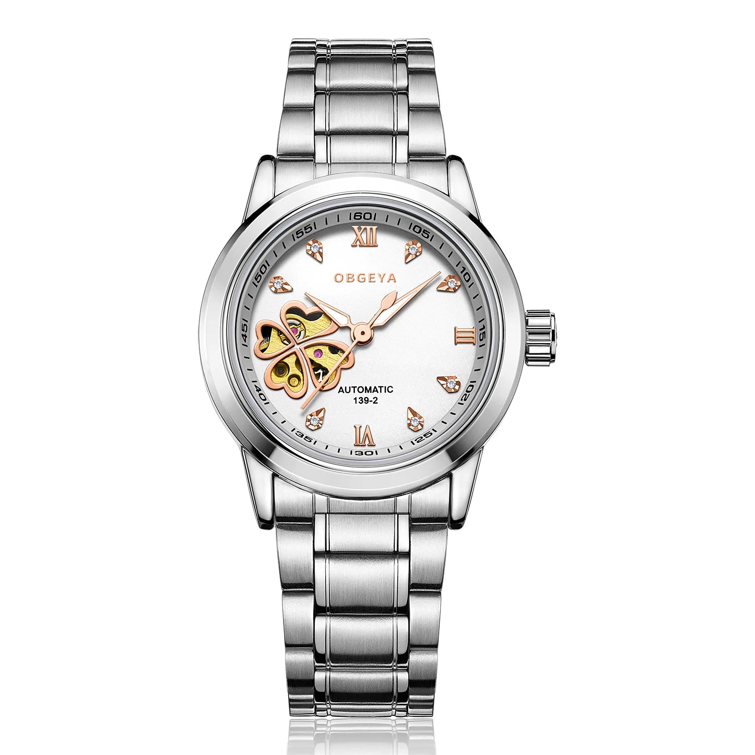 Women’s Waterproof Automatic Mechanical Watch with Diamond Design - Smarsty
