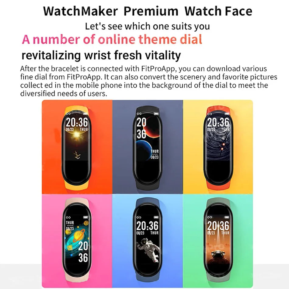 M6 Smart Watch for Fitness Tracking and Heart Rate Monitoring - Smarsty