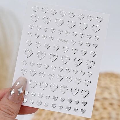 Metallic 3D Star Nail Art Stickers Set - Smarsty