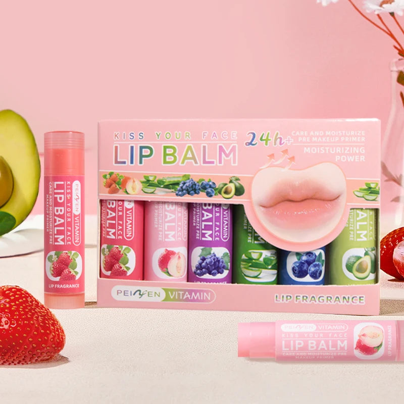 Moisturizing Multi Fruit Flavors Lip Balm Set - Smarsty