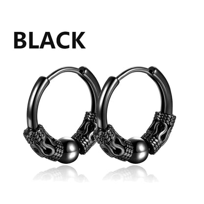 Vintage Punk Stainless Steel Stud Earrings Set for Men Women - Smarsty