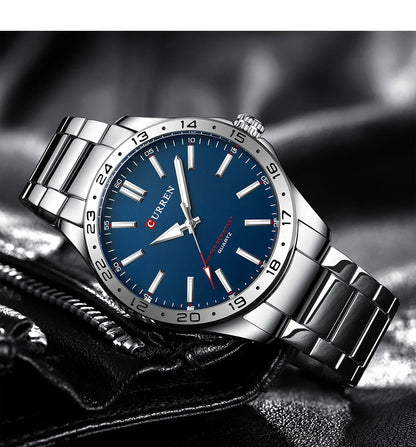 Curren Men's Ultra Thin Stainless Steel Quartz Watch - Smarsty