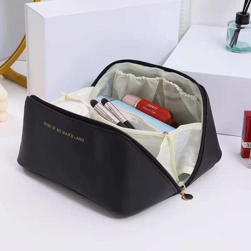 PU Leather Cosmetic Bag Large Capacity Travel Organizer - Smarsty