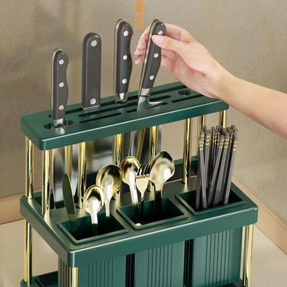 High-End Brand New Kitchen Cutlery Holder Spoon Fork Chopstick Storage Rack Utensils Organizer Kitchen Counter Top Box Rack