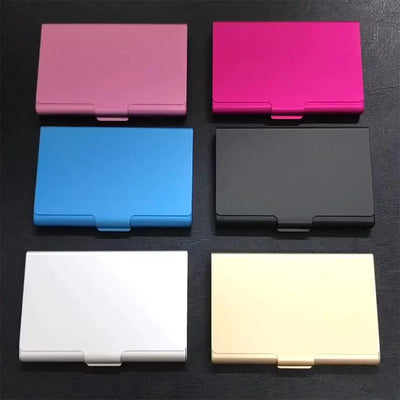 Creative Business Card Case Aluminum Alloy Bank Credit ID Card Wallet Name Card Holder Metal Box Cover Card Holder Men Wallet - Smarsty