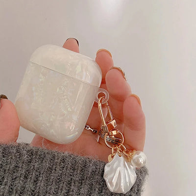 Dreamy Pearl Shell AirPods Case with Keychain - Smarsty