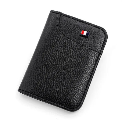 Men's Wallet Short Wallet Card Holder Fashion Thin Multi Card Business Soft Leather Wallet for Men Bolsa Feminina Coin Purse - Smarsty