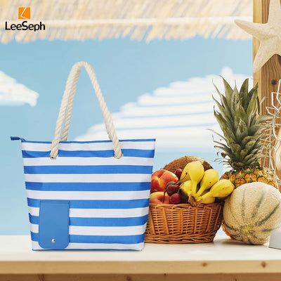 Leeseph Beach Wine Tote Bag with Hidden Dispenser - Smarsty