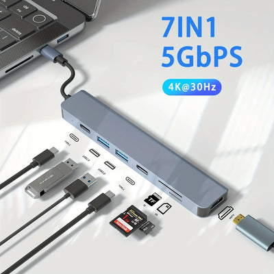 Type C HUB 4K 30Hz USB C To HDTV-compatible PD 100W Adapter For Macbook Air Pro Samsung USB 3.0 HUB Multi Splitter Converter