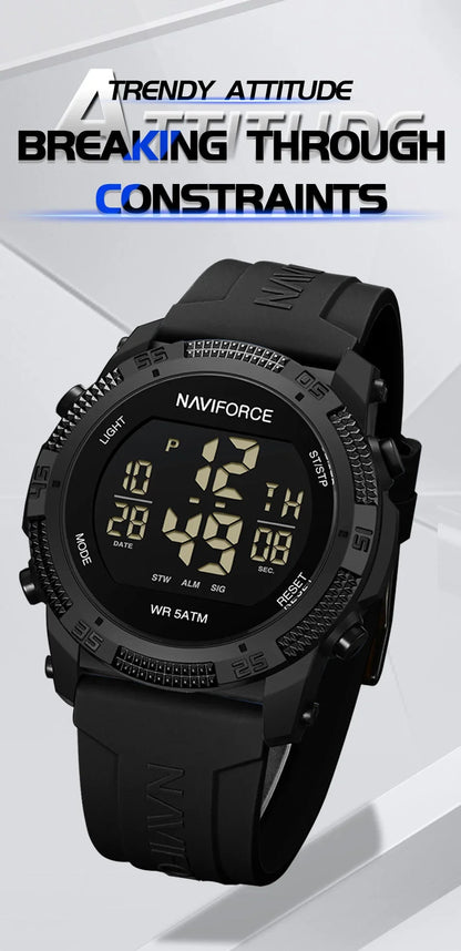 NAVIFORCE NF7104 Men's Waterproof Digital Watch with Alarm - Smarsty