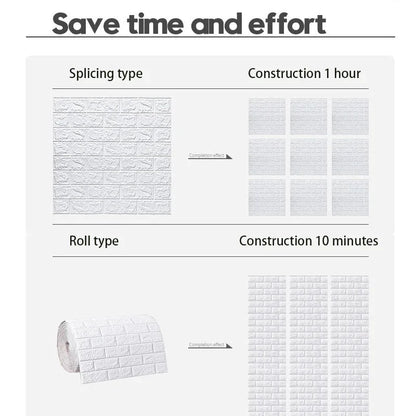 3D Foam Brick Wall Panels Self Adhesive Waterproof Decor - Smarsty