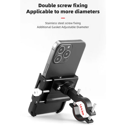 Aluminum Bike Phone Holder 360 Rotation Handlebar Mount - Smarsty