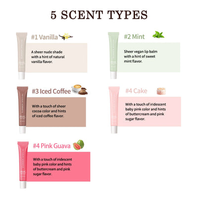 Moisturizing Summer Lip Balm with Vanilla Mint Scent - Smarsty
