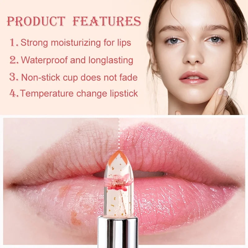 Flower Jelly Lipstick Set for Hydration and Color Change - Smarsty
