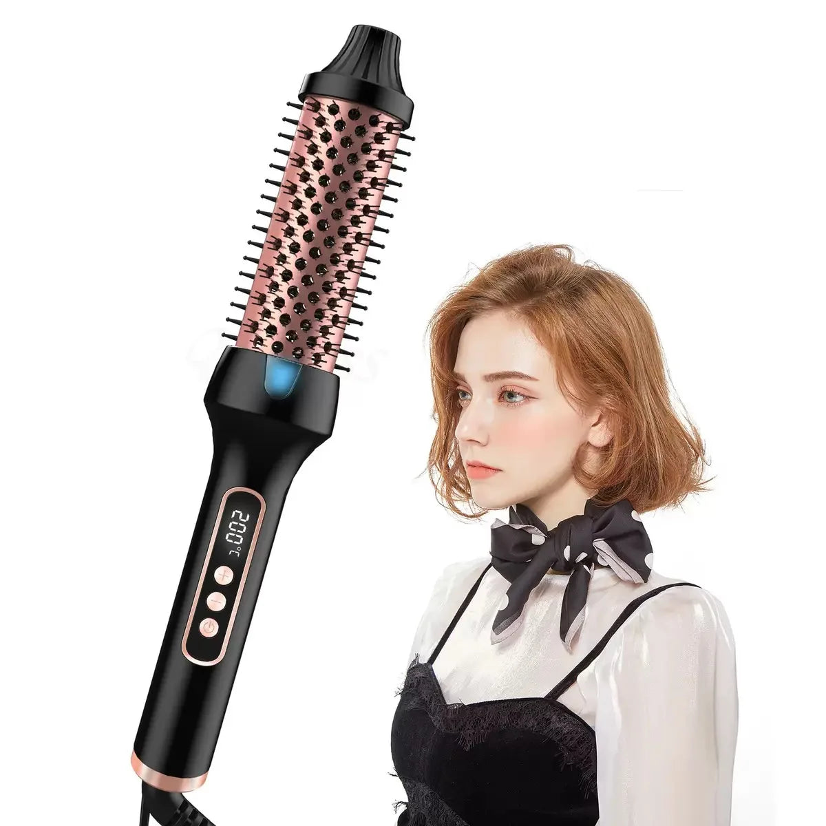 3 in 1 Ionic Heated Round Brush for Effortless Styling - Smarsty