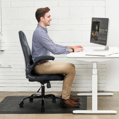 Ergonomic Office Computer Home Gaming Desk Chair Adjustable PU Leather Racing Chair Flip-up Armrest For Christmas Furniture