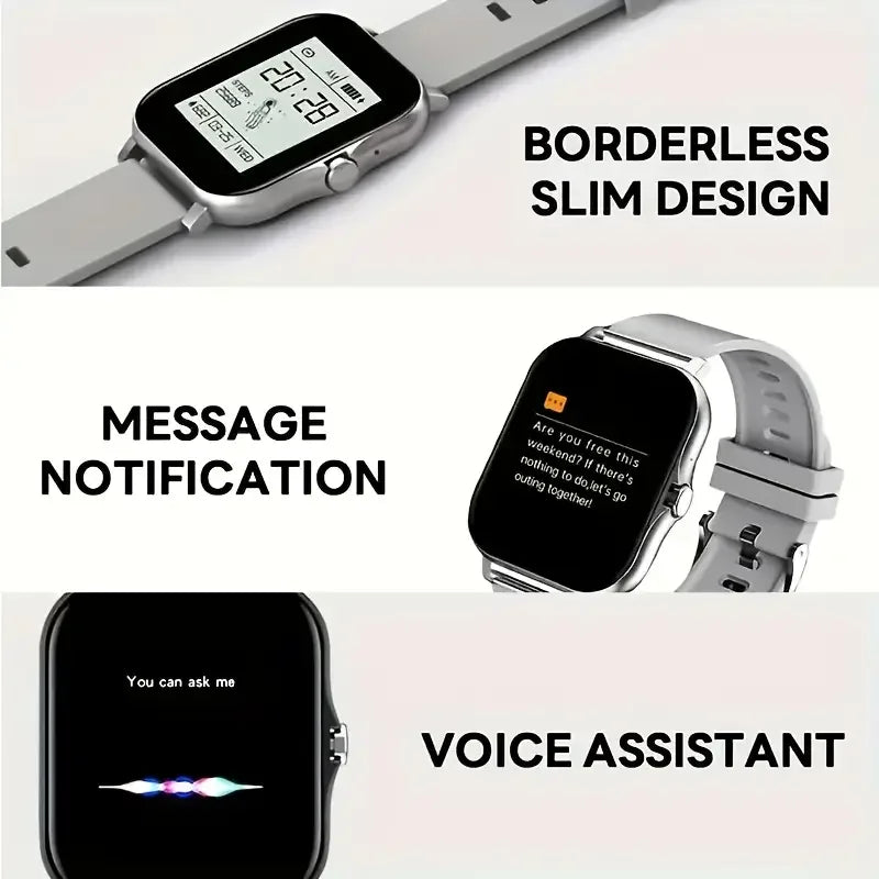 LAXASFIT Smart Watch with Heart Rate Monitor and Bluetooth - Smarsty