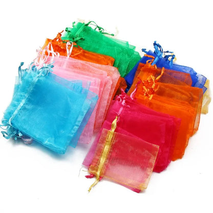 50pcs Multicolor Organza Bags for Jewelry Packaging - Smarsty