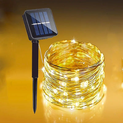 Fairy Lights Solar Garden Lights String Lights with 8 Modes Waterproof Wire Lights for Patio Yard Trees Christmas Party - Smarsty