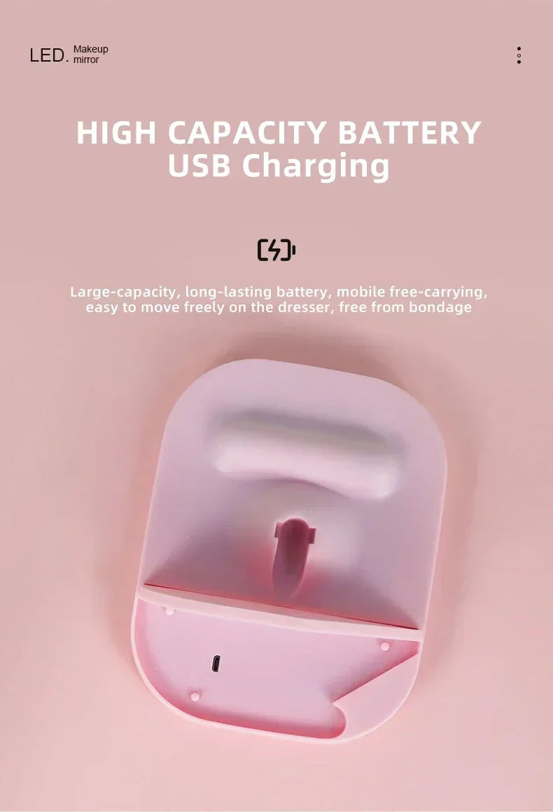 LED Vanity Mirror with Adjustable Three-Color Light - Smarsty