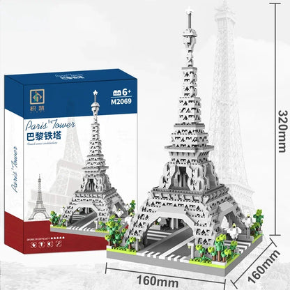 Eiffel Paris Tower Building Block Series Boys and Girls Children's Micro Particle Building Block Assembly Puzzle Toys by Smarsty