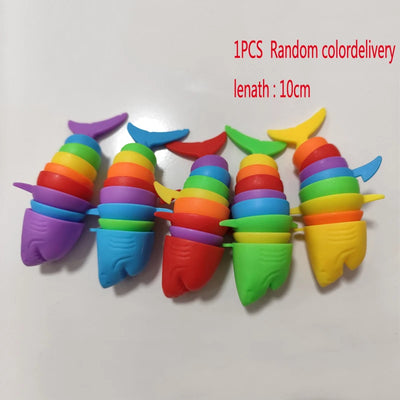 3D Slug Fidget Toy Colorful Slug Snail Toy Articulated Flexible All Ages Relief Anti-Anxiety Sensory Toys for Children by Smarsty