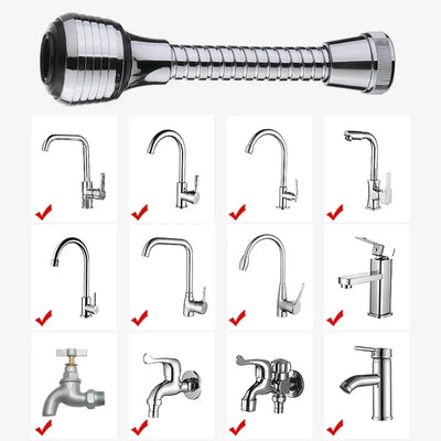 Kitchen Gadgets 2 Modes 360 Rotatable Bubbler High Pressure Faucet Extender Water Saving Bathroom Kitchen Accessories Supplies by Smarsty