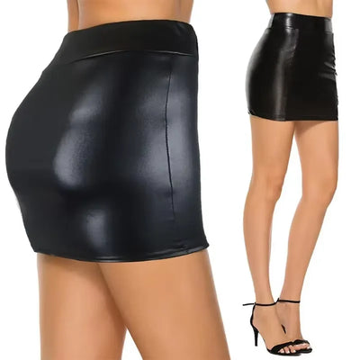 Women Summer Mini Skirts High-waist Slim Fittness Hip Pencil Skirts Vintage Bodycon Skirt Sexy Clubwear Ladies Office Clothing - Smarsty