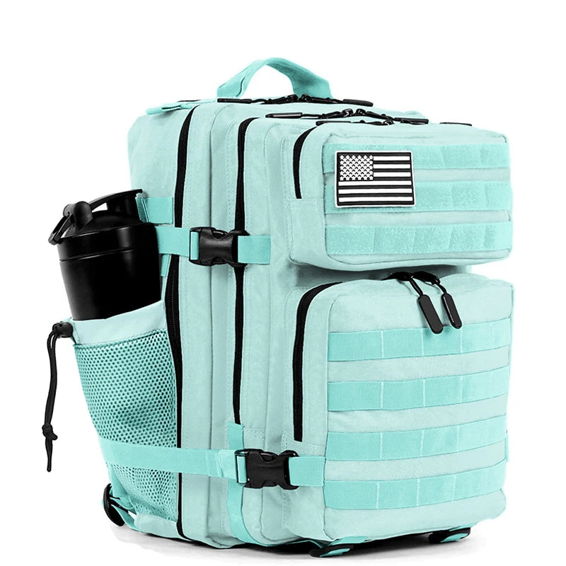 35L Tactical Backpack for Women Men Molle Outdoor Travel Camping Hiking Bag Sports Weekend Athlete Gym Rucksack Dual Cup Holders - Smarsty
