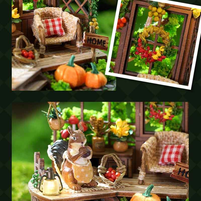 Mini DIY Kit For Doll House Making And Assembling Room Models Toys Home And Bedroom Decorations With Furniture Wooden Crafts by Smarsty