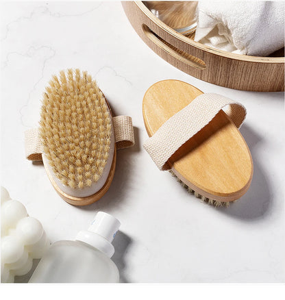 Natural Bristle Exfoliating Body Brush for Glowing Skin - Smarsty