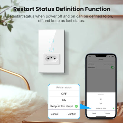 AVATTO Smart Light Switch with WiFi Control and 20A Socket - Smarsty