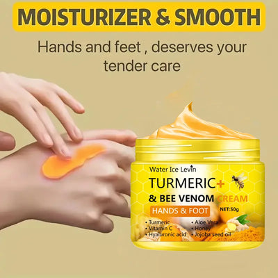 Turmeric Bee Venom Anti-Drying Crack Foot Cream Hand Cracked Repair Skin Removal Care Cream Dead Feet Hand Skin 50g - Smarsty