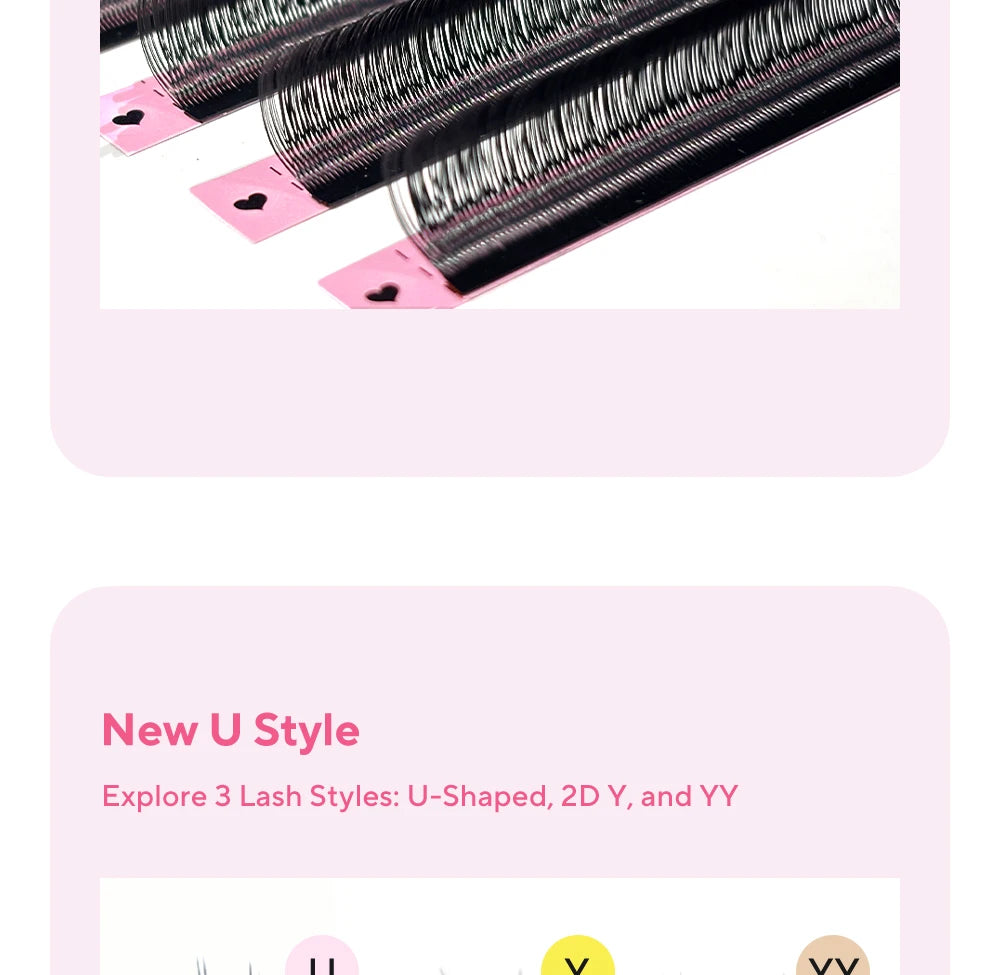 DIYDAY U Shaped YY Lashes Ultra Soft Natural Look - Smarsty