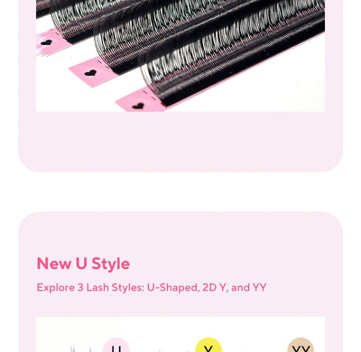 DIYDAY U Shaped YY Lashes Ultra Soft Natural Look - Smarsty