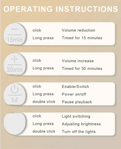 Rechargeable White Noise Machine With Soothing Night Light - Smarsty