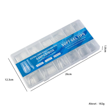600Pcs Full Cover Press On Nail Tips Set - Smarsty