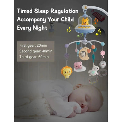 Musical Baby Crib Mobile with Lights Music Projection for Infants Remote Control Crib Toys for Newborn Baby Mobile for Crib Toys - Smarsty