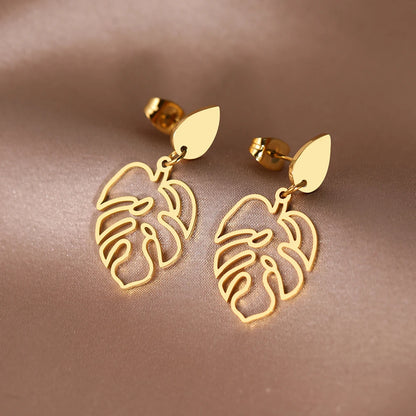 Stainless Steel Vintage Water Drop Earrings for Women Jewelry - Smarsty