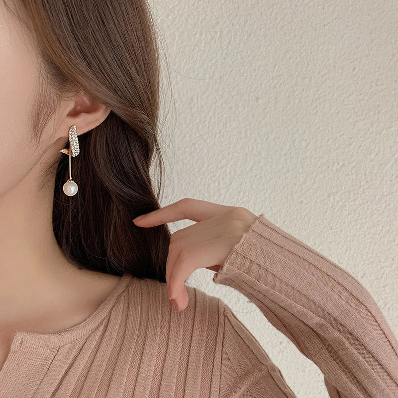 Elegant Long Tassel Pearl Dangle Earrings for Wedding Jewelry - Smarsty