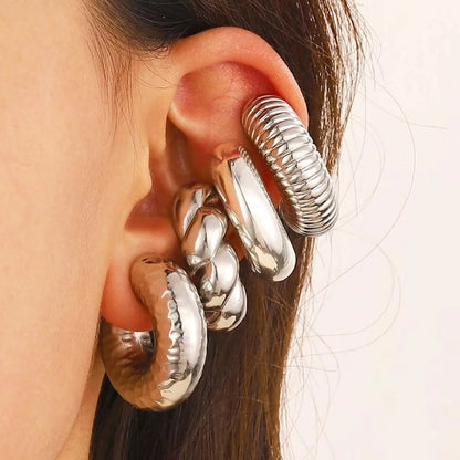 Trendy Vintage Geometric Clip Earrings for No Piercing Style - Smarsty