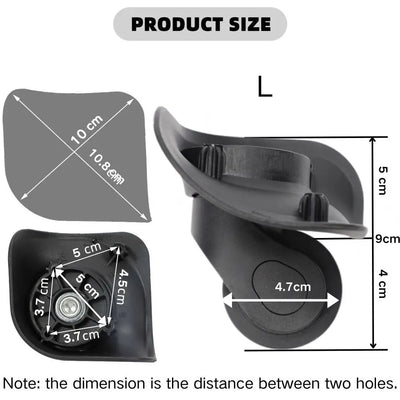2Pcs Suitcase Wheels Luggage Spinner Caster Silent  Luggage Wheels Replacement Wheels Customs Box Trolley Accessories Hot - Smarsty