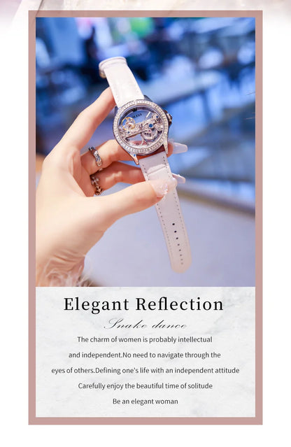 OLEVS Luxury Women's Automatic Mechanical Watch with Diamonds - Smarsty