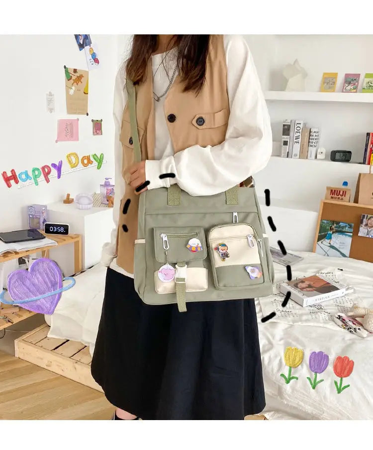 Waterproof Nylon Shoulder Bag For Women Crossbody Tote - Smarsty