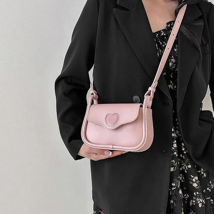 Women Slant Crossbody Saddle Bag Retro Love Pattern - Smarsty