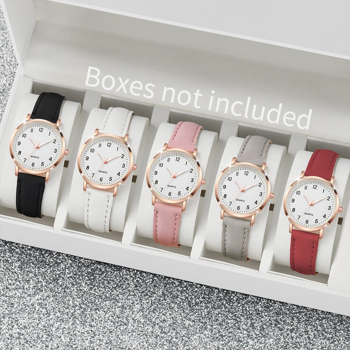 Fashion Arabic Dial Quartz Watch with Leather Strap for Women - Smarsty
