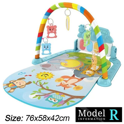 Baby Fitness Stand Music Play Gym Activity Toys Newborn Piano Crawling Blanket Pedal Game Pad Early Education 0-36 Months Gifts by Smarsty